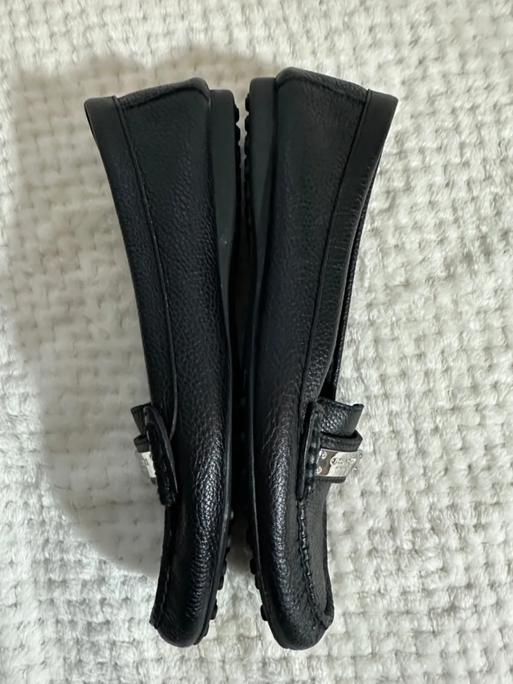 Coach Fredrica Black Leather Loafers Size 8 - Picture 5 of 7